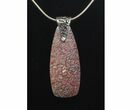 Pink Agatized Dinosaur Bone (Gembone) Pendant #54083-4